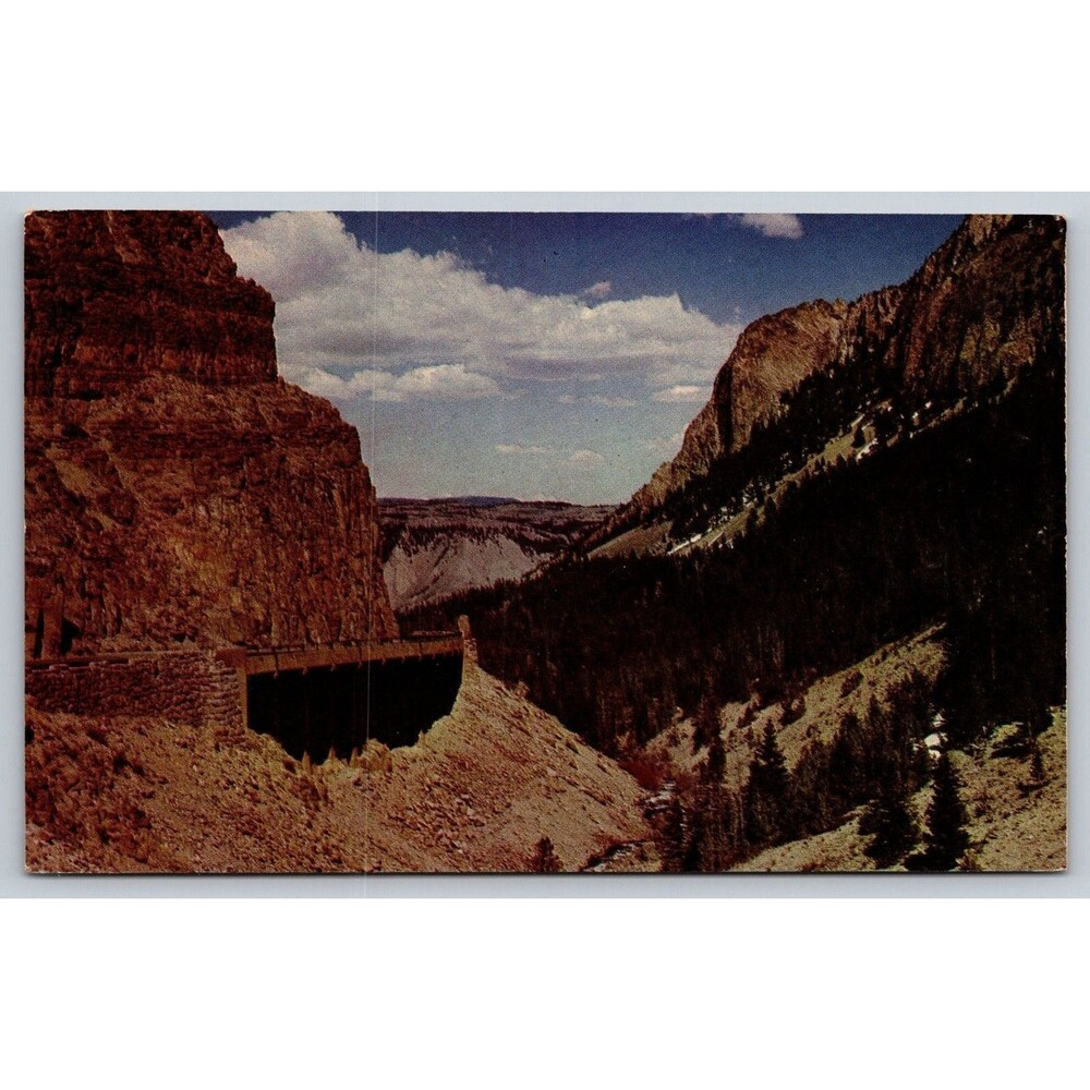 Vtg Yellowstone Postcard Golden Gate Canyon Bunsen Peak Haynes Studios 51K003